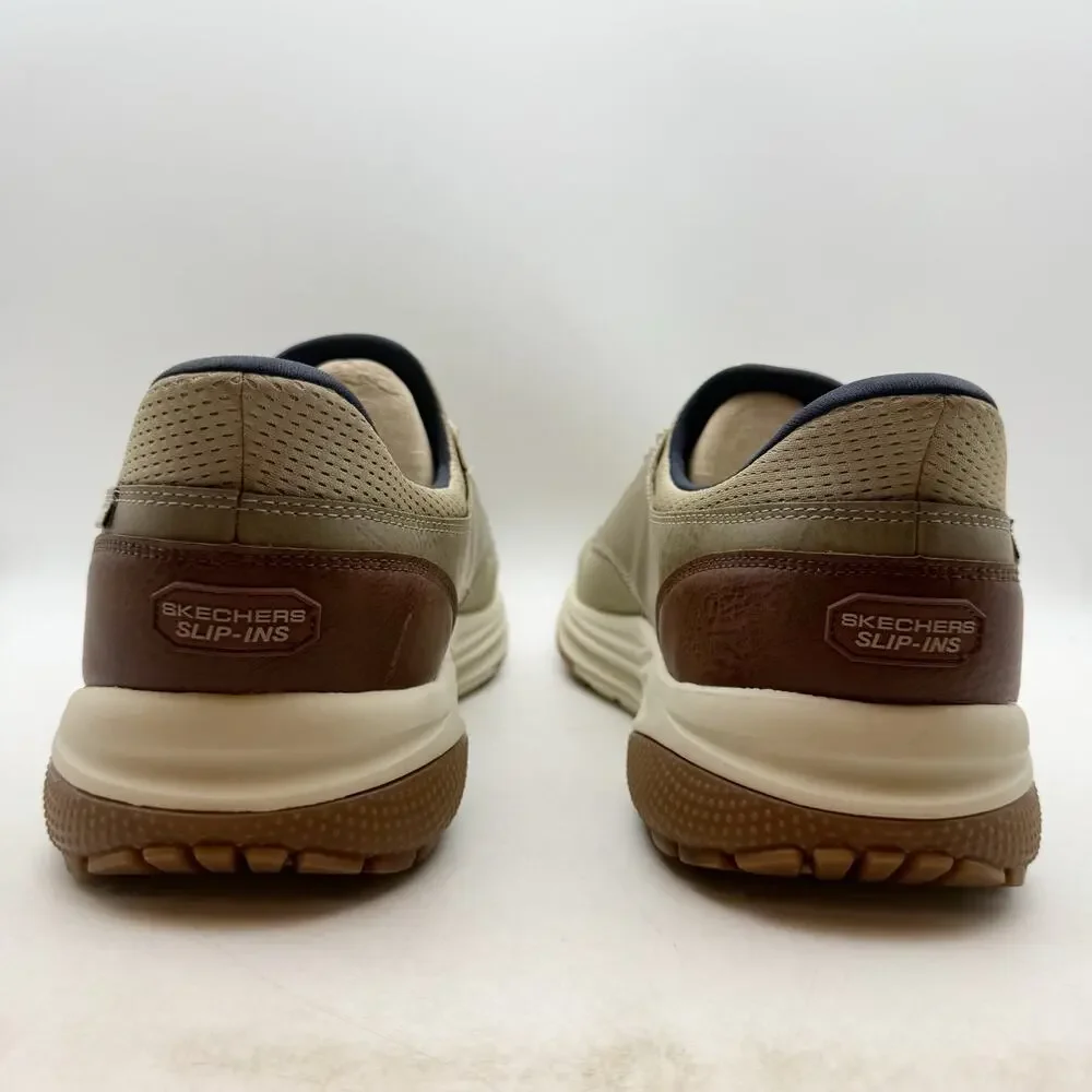 SKECHERS Mens Meroe - Alden Slip On Boat Shoes US 13 WW Taupe Tan Sneakers NWT